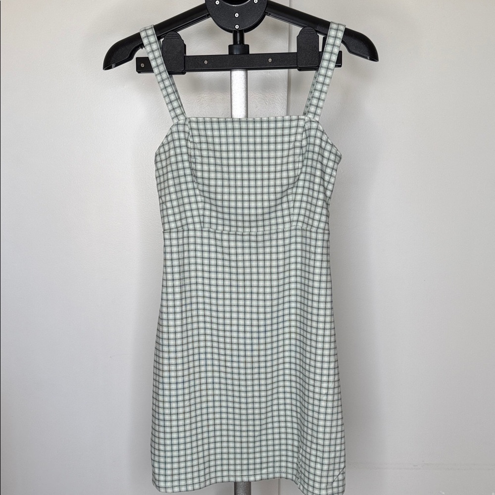 Hollister Mint Checkered Mini Dress